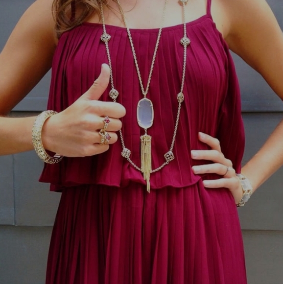 New Rayne Slate Cat's Eye Stone Tassel Necklace💞 - Picture 8 of 10